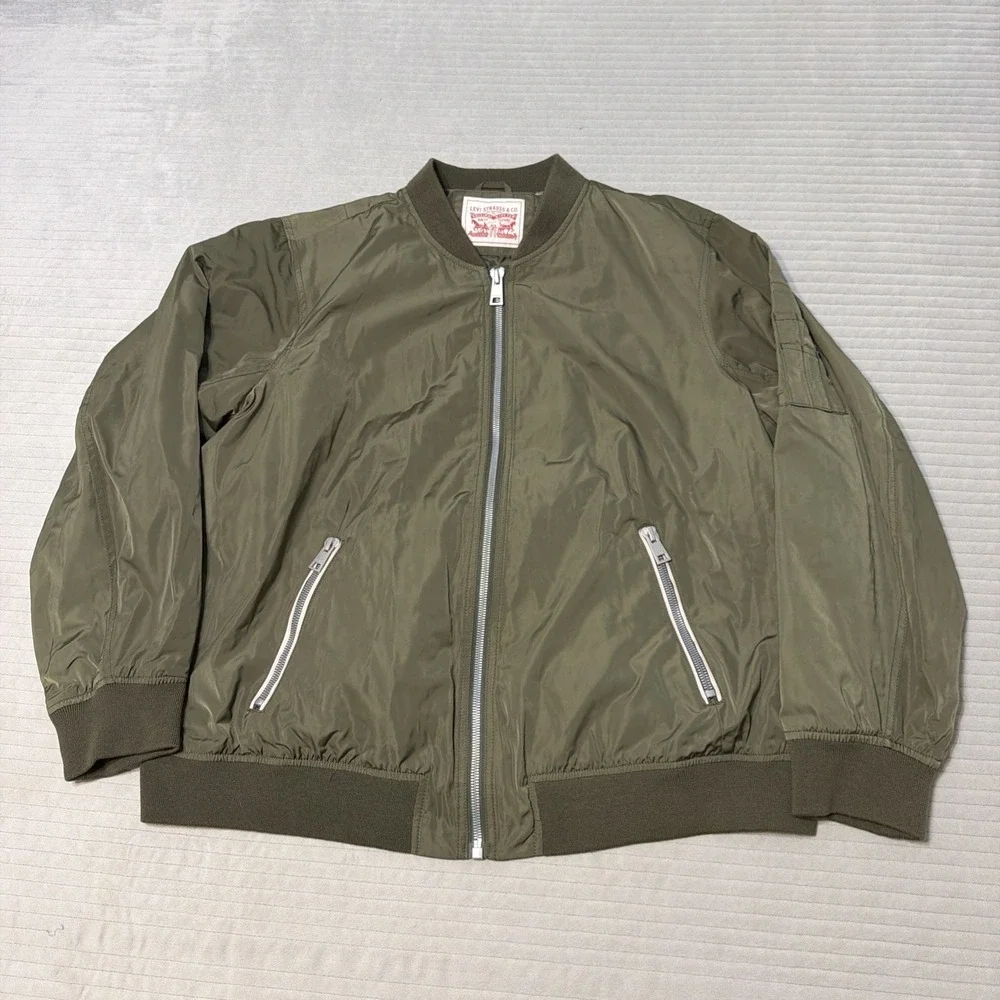 Men's Levi's Levi Strauss & Co. Green Bomber Jacket Size XLarge